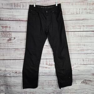 Prana Slim Fit Black Bridger Jeans Size 32 Organic Cotton Pants Stretch 5 Pocket